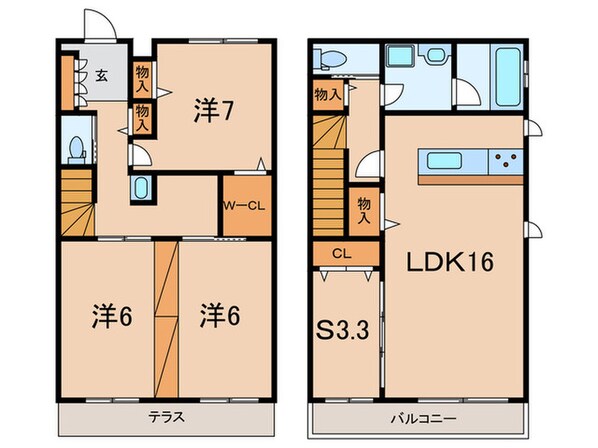 インフィールド甲風園Ｂ棟の物件間取画像